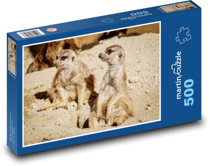 Surikata - zvíře, zoo - Puzzle 500 dílků, rozměr 46x30 cm