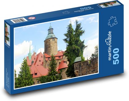 Zamek - twierdza, wieża - Puzzle 500 elementów, rozmiar 46x30 cm