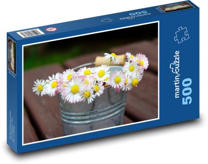Sedmikrásky - jarní květiny, jaro - Puzzle 500 dílků, rozměr 46x30 cm