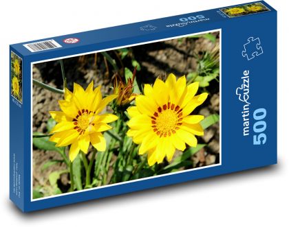 Letní květy - gazánie, zahrada - Puzzle 500 dílků, rozměr 46x30 cm