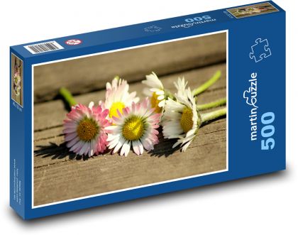 Sedmikrásky - jaro, květiny - Puzzle 500 dílků, rozměr 46x30 cm