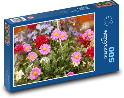 Ružové kvety - jar, záhrada - Puzzle 500 dielikov, rozmer 46x30 cm 