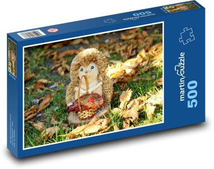 Ježek - figurka, dekorace - Puzzle 500 dílků, rozměr 46x30 cm