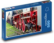 Steam locomotive - wheels, train Puzzle of 500 pieces - 46 x 30 cm 