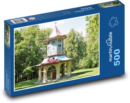Vlašim - Chinese summer house, chateau park - Puzzle of 500 pieces, size 46x30 cm 