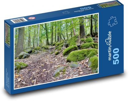 Path - forest, moss - Puzzle of 500 pieces, size 46x30 cm 