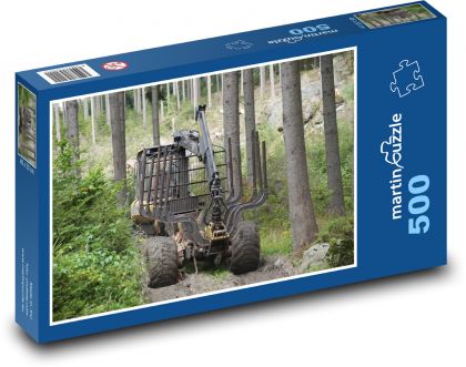Forest - machine, nature - Puzzle of 500 pieces, size 46x30 cm 