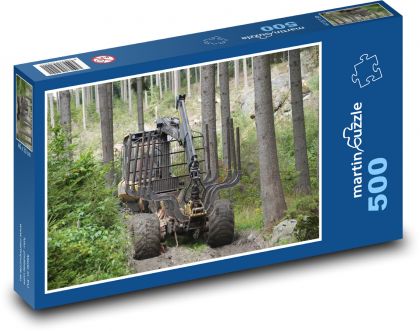 Las - maszyna, przyroda - Puzzle 500 elementów, rozmiar 46x30 cm