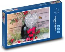 Srdce - vánoce, milovat Puzzle 500 dílků - 46 x 30 cm