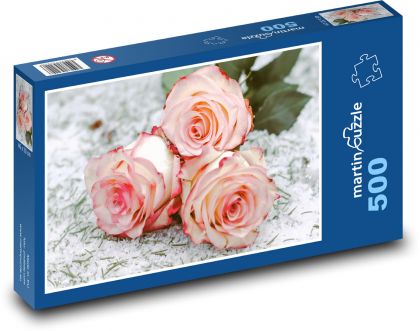 Růže - květiny, milovat - Puzzle 500 dílků, rozměr 46x30 cm