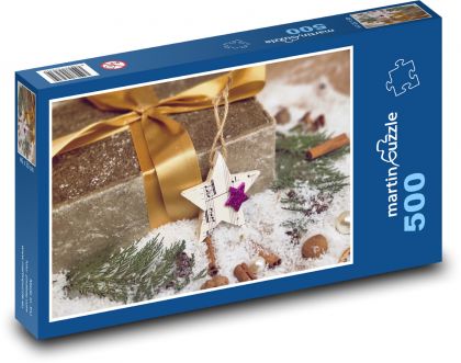 Christmas Star - Snow, Gift - Puzzle of 500 pieces, size 46x30 cm 