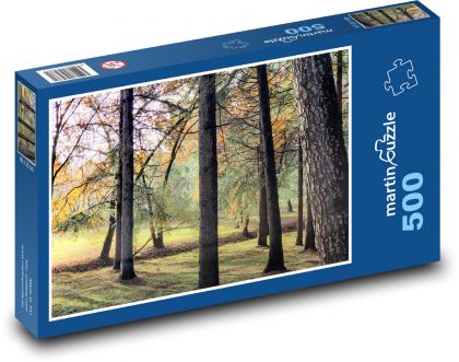 Les - stromy, lesná cesta - Puzzle 500 dielikov, rozmer 46x30 cm 