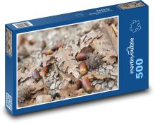 Strom - dub, žaludy Puzzle 500 - 46x30 cm