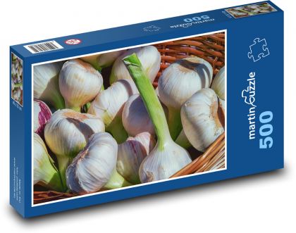 Czosnek - roślina roślinna, aromatyczna - Puzzle 500 elementów, rozmiar 46x30 cm