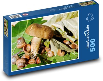 Pilze - Eicheln, Blätter - Puzzle - 500 Teile
