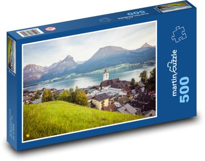 St Wolfgang - lake, Austria - Puzzle of 500 pieces, size 46x30 cm 