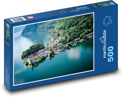 Jazero - hory, príroda - Puzzle 500 dielikov, rozmer 46x30 cm 