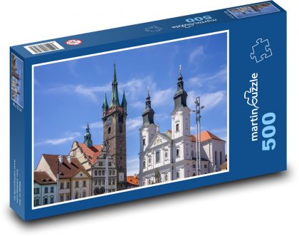 Klatovy - kostel, Česká republika - Puzzle 500 dílků, rozměr 46x30 cm