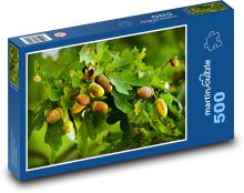 Žalude - dub, strom Puzzle 500 dielikov - 46 x 30 cm 