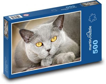 Domáca mačka - zviera, mačka - Puzzle 500 dielikov, rozmer 46x30 cm 