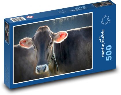 Krowa - bydło, gospodarstwo - Puzzle 500 elementów, rozmiar 46x30 cm