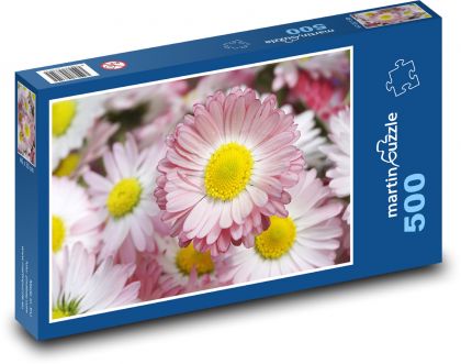 Daisies - flowers, garden - Puzzle of 500 pieces, size 46x30 cm 