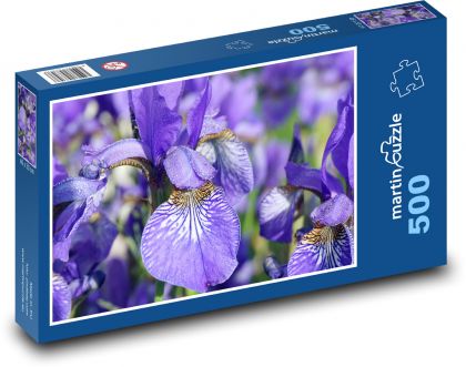 Lila Iris - Blumen, Garten - Puzzle - 500 Teile