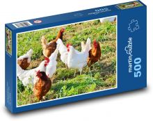 Chicken - chicken, poultry Puzzle of 500 pieces - 46 x 30 cm