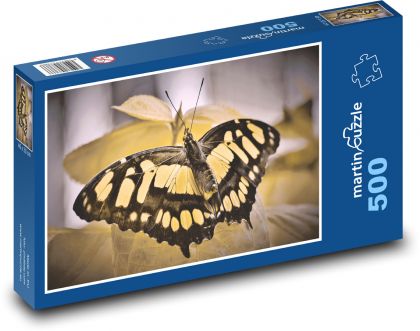 Butterfly - exotic flower, insect - Puzzle of 500 pieces, size 46x30 cm 