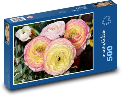 Pryskyřník - květina, rostlina - Puzzle 500 dílků, rozměr 46x30 cm