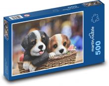 Figurka pies - dekoracja, zwierzęta domowe Puzzle 500 elementów - 46x30 cm