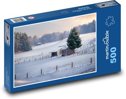 Kopec - hora, sneh - Puzzle 500 dielikov, rozmer 46x30 cm 