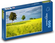 Rape field - nature, trees Puzzle of 500 pieces - 46 x 30 cm 