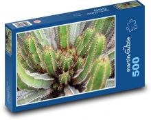 Kaktus - kolczasta roślina, kwiat Puzzle 500 elementów - 46x30 cm