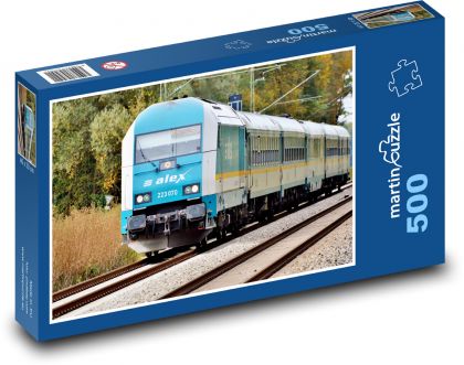 Locomotive - railway, train - Puzzle of 500 pieces, size 46x30 cm 