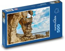 Cyprus - krajina, skaly Puzzle 500 dielikov - 46 x 30 cm 