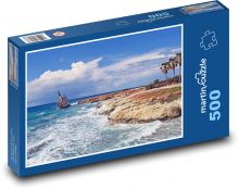 Rocky coast - sea, waves Puzzle of 500 pieces - 46 x 30 cm 