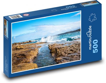 Pláž Bondi - Austrálie, oceán - Puzzle 500 dílků, rozměr 46x30 cm