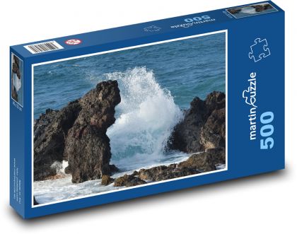 Pláž - vlna, moře - Puzzle 500 dílků, rozměr 46x30 cm