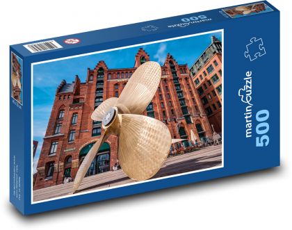 Hamburg - Nemecko, budova - Puzzle 500 dielikov, rozmer 46x30 cm 