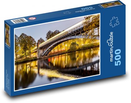 Bridge - river, canal - Puzzle of 500 pieces, size 46x30 cm 