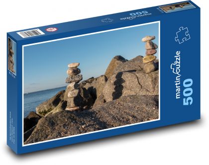 Pobřeží - moře, kameny - Puzzle 500 dílků, rozměr 46x30 cm