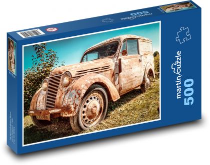 Car - abandoned, old - Puzzle of 500 pieces, size 46x30 cm 