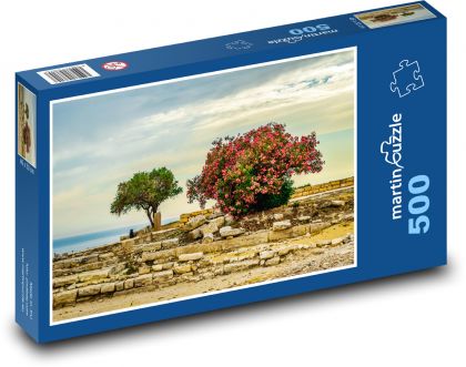 Kypr - krajina, stromy - Puzzle 500 dílků, rozměr 46x30 cm