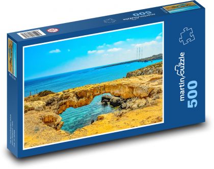Cyprus - Cape Greco, rock - Puzzle 500 dielikov, rozmer 46x30 cm 