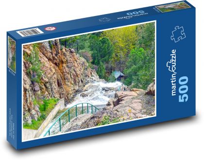 Waterfall - forest, nature - Puzzle of 500 pieces, size 46x30 cm 