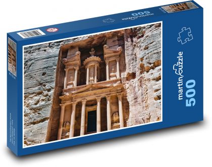 Petra - Jordan, treasury - Puzzle of 500 pieces, size 46x30 cm 