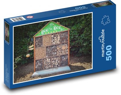 Včelí hotel - hotel, dom - Puzzle 500 dielikov, rozmer 46x30 cm 