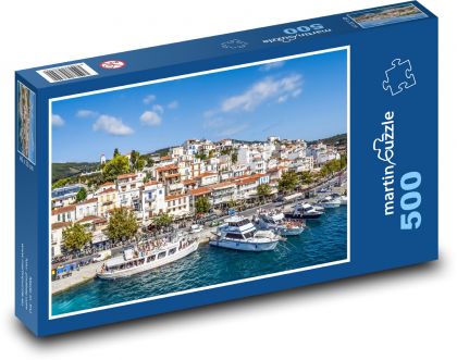 Skiathos - Greece, port - Puzzle of 500 pieces, size 46x30 cm 
