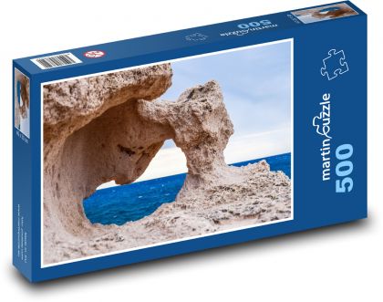 Formacje skalne - morze, skała - Puzzle 500 elementów, rozmiar 46x30 cm